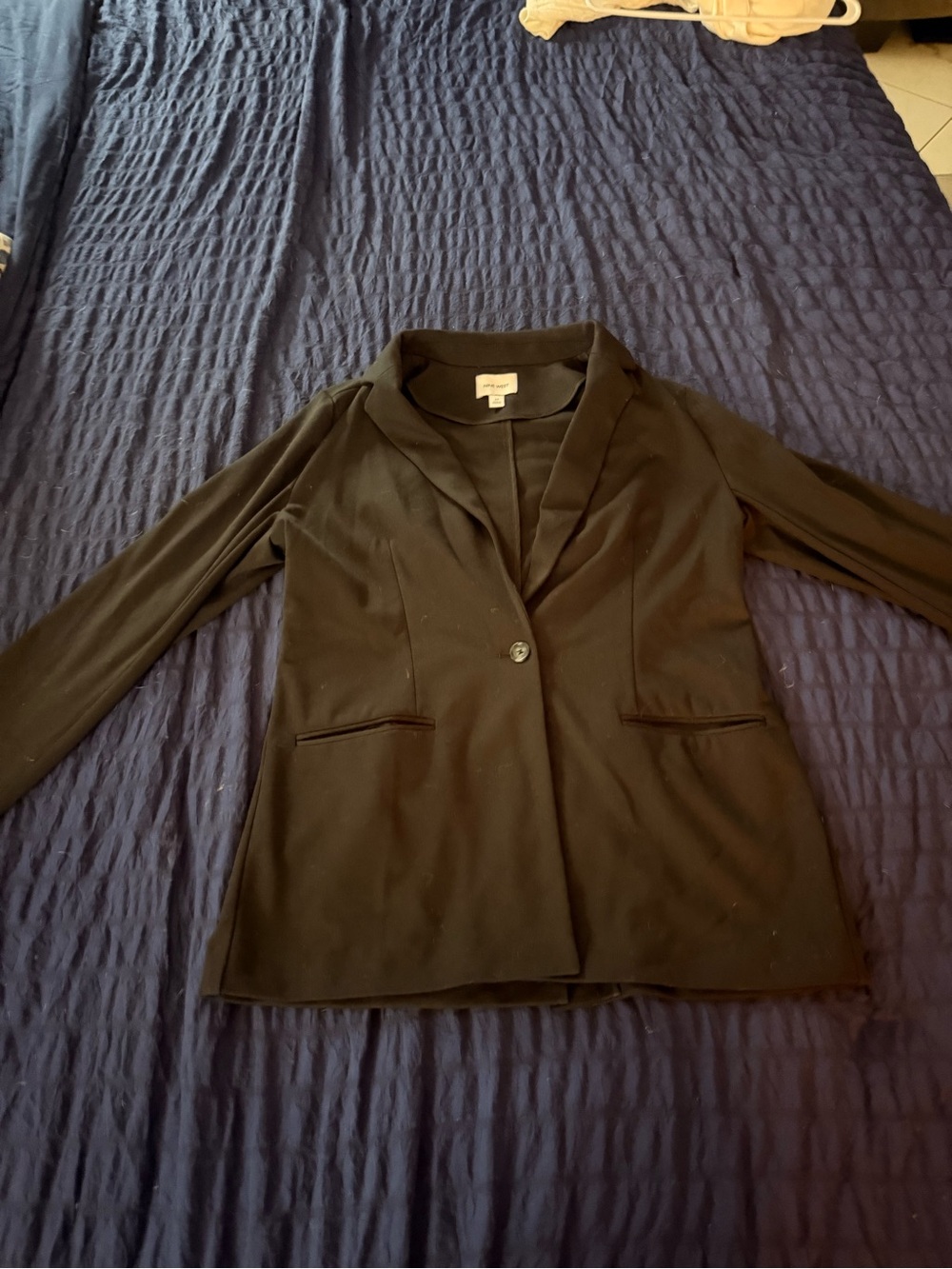 Nine West Black Single-Button Tailored Blazer